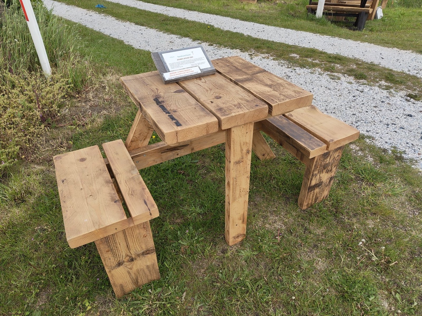 originele tweepersoons picknickset/tafel met stoelen - Afbeelding 2