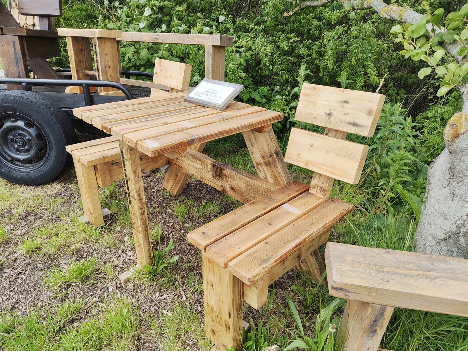 originele tweepersoons picknickset/tafel met stoelen - Afbeelding 6